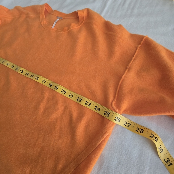 Nwt Free People Luna Pullover Sweater Bright Marigold Oversized Coastal Spring S - Picture 13 of 15